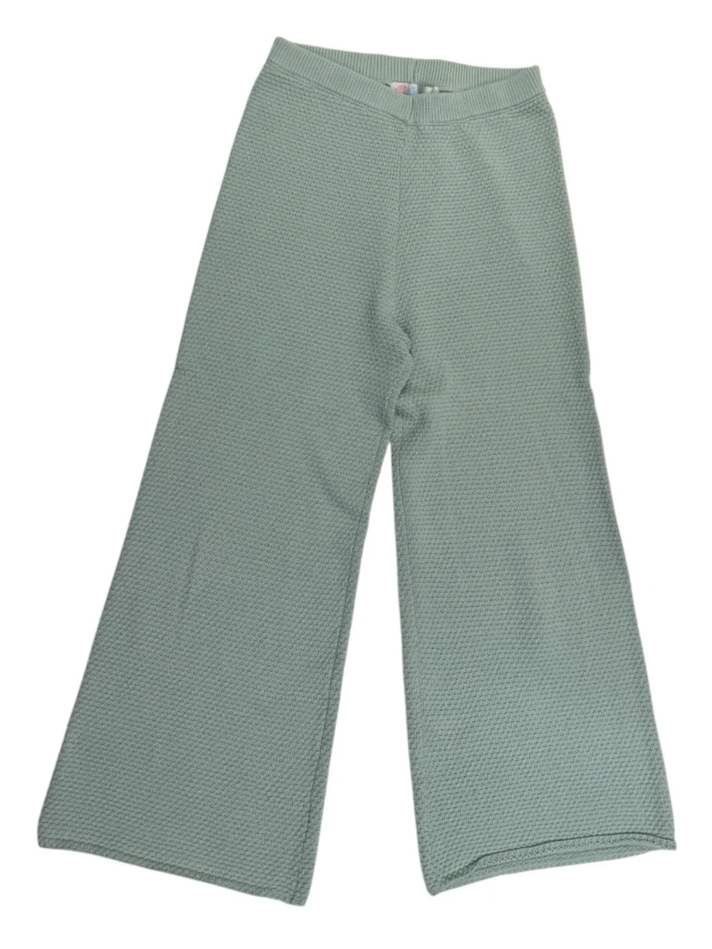 Free People Hailee Waffle Knit Lounge Set Sage Green Small 2 Piece